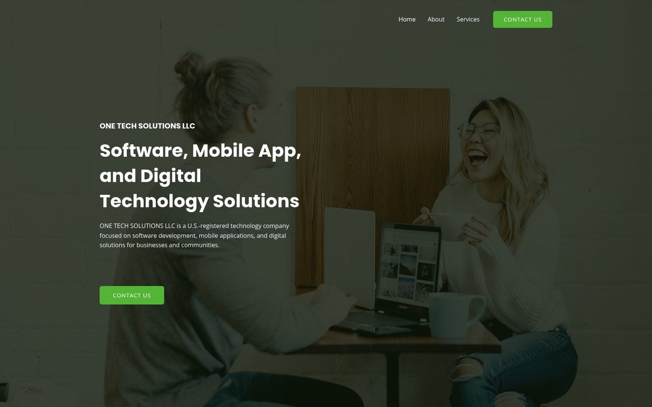 ONE TECH SOLUTIONS LLC technology website by FZolutions